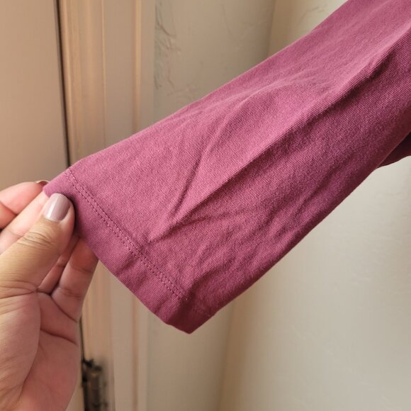 Roaman's Plus Size Purple Basic Blouse - Picture 6 of 7